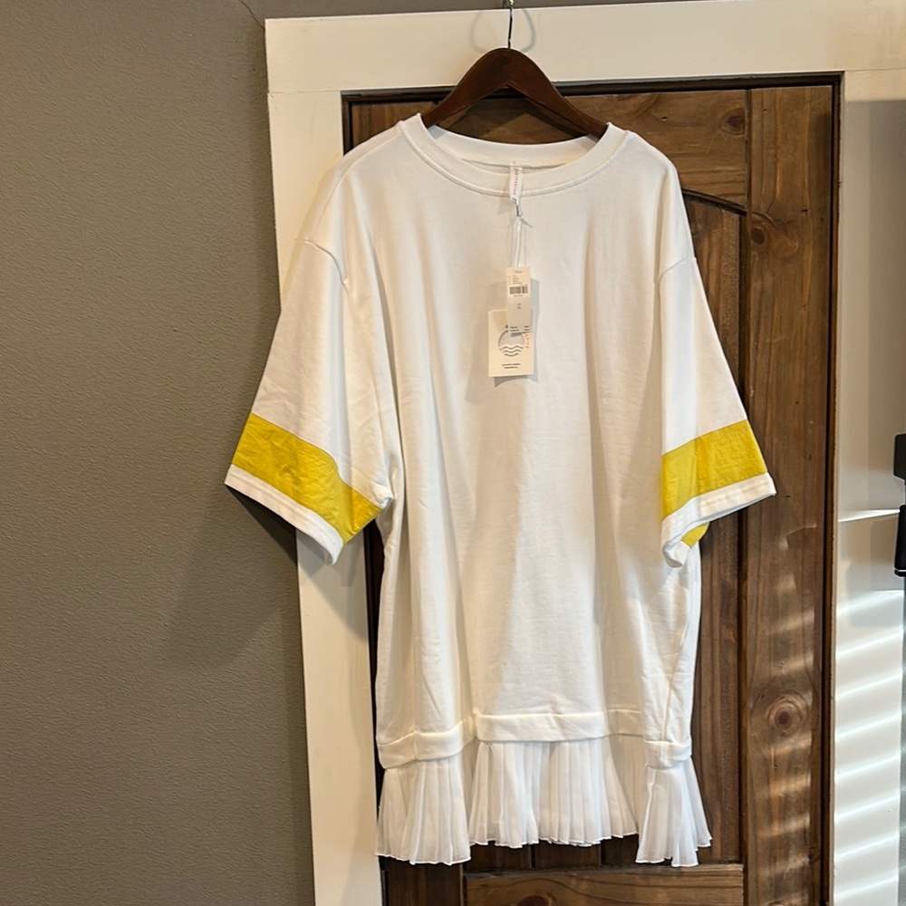 Daily Practice White Sweatshirt Style Dress